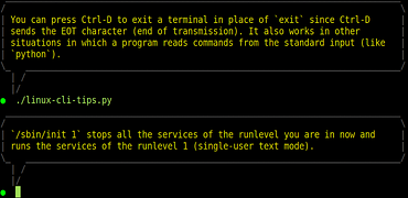 Linux CLI tips screenshot