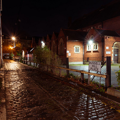 Russell Hill Place (#2024 #2024-11 #cobblestone #colour #digital #lens-24-105mm #night #nikon-d810 #november #ratio-2-3)